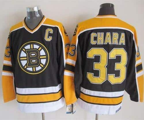 Bruins #33 Zdeno Chara Black CCM Throwback New Stitched Jersey