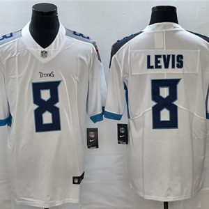 Tennessee Titans #8 Will Levis White Vapor Untouchable Stitched Jersey