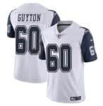 Dallas Cowboys #60 Tyler Guyton White 2024 Draft Color Rush Limited Stitched Jersey
