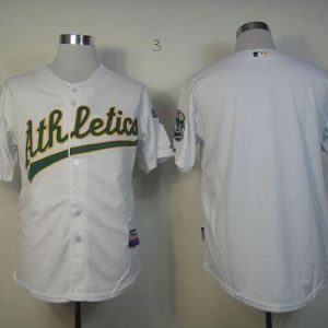 Athletics Blank White Cool Base Stitched Jersey