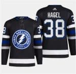 Tampa Bay Lightning #38 Brandon Hagel Black Alternate Premier Breakaway Stitched Jersey