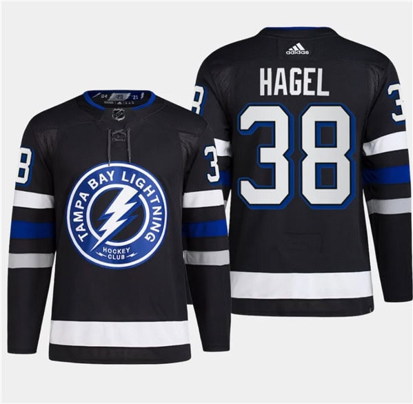 Tampa Bay Lightning #38 Brandon Hagel Black Alternate Premier Breakaway Stitched Jersey