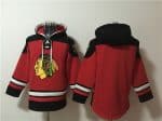 Chicago Blackhawks Blank Red Lace-Up Pullover Hoodie