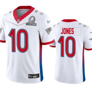 New England Patriots #10 Mac Jones 2022 White Pro Bowl Stitched Jersey