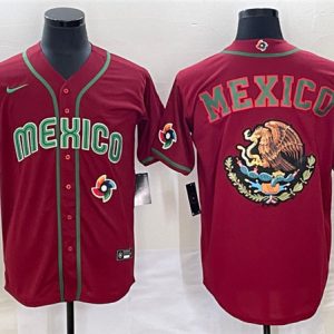 Mexico 2023 Red Team Big Logo World Classic Stitched Jersey