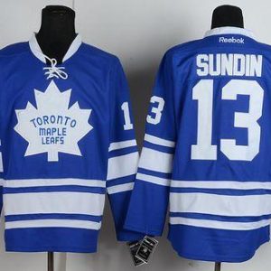 Maple Leafs #13 Mats Sundin Blue Third Stitched Jersey