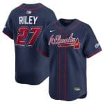 Atlanta Braves #27 Austin Riley Navy 2025 Speedway Classic Alternate Limited Stitched Jersey