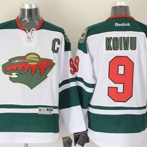 Wild #9 Mikko Koivu White Stitched Jersey