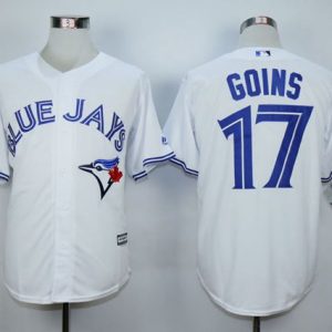 Blue Jays #17 Ryan Goins White New Cool Base Stitched Jersey
