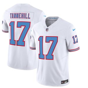 Tennessee Titans #17 Ryan Tannehill White 2023 F.U.S.E. Vapor Limited Throwback Stitched Jersey