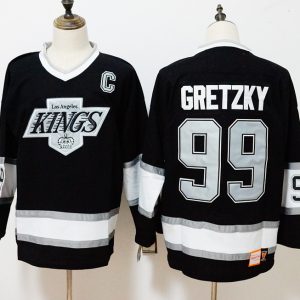 Los Angeles Kings #99 Wayne Gretzky Black Throwback CCM Stitched Jersey