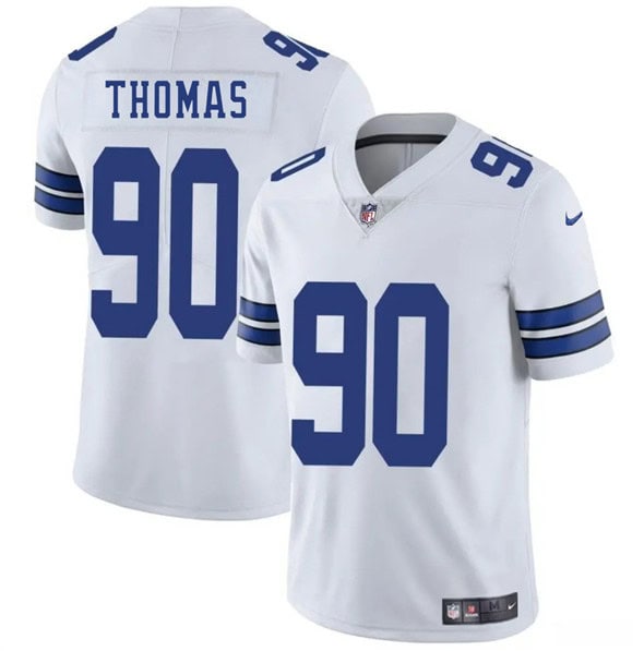 Dallas Cowboys #90 Solomon Thomas White 2025 Vapor Untouchable Limited Stitched Jersey
