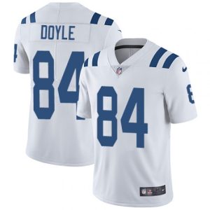 Indianapolis Colts #84 Jack Doyle Royal White Vapor Untouchable Limited Stitched Jersey