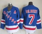 Rangers #7 Rod Gilbert Light Blue CCM Throwback Stitched Jersey