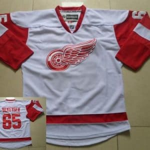 Red Wings #65 Danny DeKeyser White Stitched Jersey