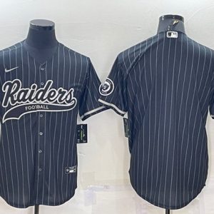 Las Vegas Raiders Blank Black With Patch Cool Base Stitched Baseball Jersey