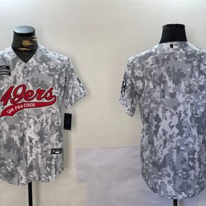 San Francisco 49ers Blank 2024 Arctic Camo Salute To Service Stitched Jersey