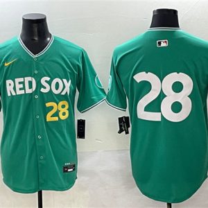 Boston Red Sox #28 Kristian Campbell Green 2025 City Connect Limited Stitched Jersey