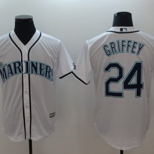Seattle Mariners #24 Ken Griffey Jr. White Alternate Cool Base Stitched Jersey
