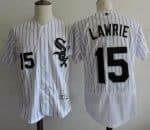 White Sox #15 Brett Lawrie White(Black Strip) Flexbase Authentic Collection Stitched Jersey