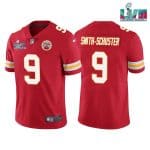 Kansas City Chiefs #9 JuJu Smith-Schuster Red Super Bowl LVII Patch Vapor Untouchable Limited Stitched Jersey
