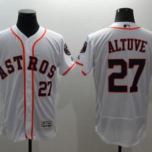 Astros #27 Jose Altuve White Flexbase Authentic Collection Stitched Jersey