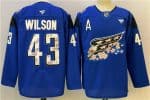 Washington Capitals #43 Tom Wilson Blue Cherry Blossom With A Patch Stitched Jersey