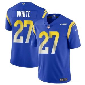 Los Angeles Rams #27 Tre'Davious White Blue Vapor Untouchable Stitched Jersey