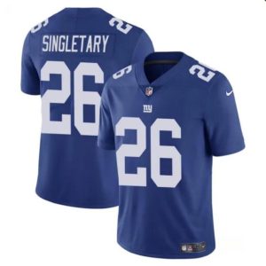 New York Giants #26 Devin Singletary Blue Vapor Untouchable Limited Stitched Jersey