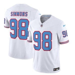 Tennessee Titans #98 Jeffery Simmons White 2023 F.U.S.E. Vapor Limited Throwback Stitched Jersey