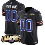 Buffalo Bills Custom Black 2023 F.U.S.E. AFC East Champions Ptach Stitched Jersey