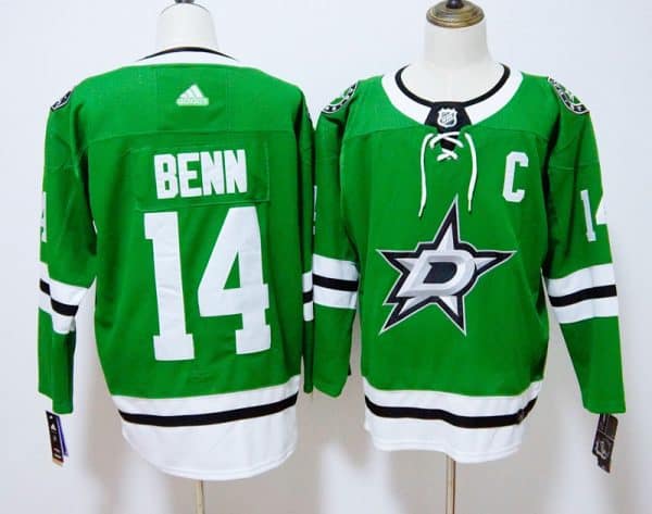 Dallas Stars #14 Jamie Benn Green Stitched Adidas Jersey