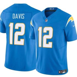 Los Angeles Chargers #12 Derius Davis Blue 2024 F.U.S.E. Vapor Limited Stitched Jersey