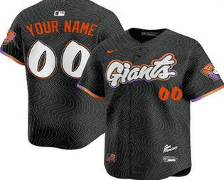 San Francisco Giants Customized Black 2025 City Connect Stitched Jersey
