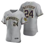 Milwaukee Brewers #24 Andrew McCutchen Gray Flex Base Stitched Jersey