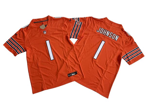 Chicago Bears #1 Jaylon Johnson Orange 2024 F.U.S.E. Vapor Stitched Jersey