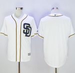 Padres Blank White New Cool Base Stitched Jersey