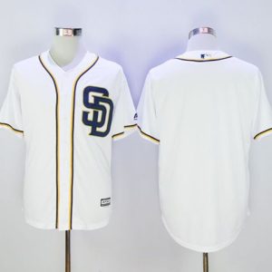 Padres Blank White New Cool Base Stitched Jersey