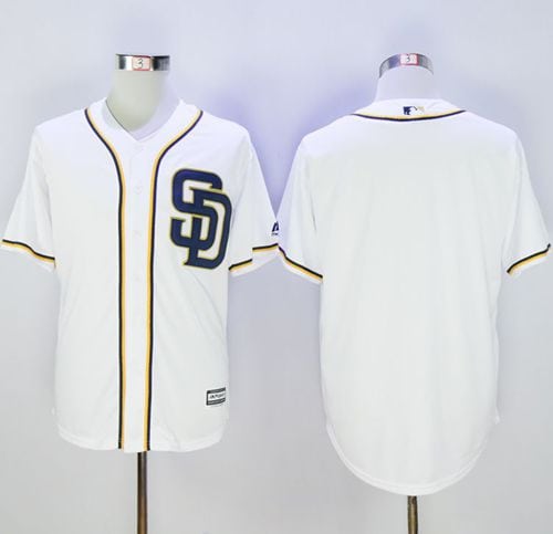 Padres Blank White New Cool Base Stitched Jersey