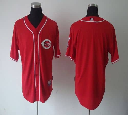Reds Blank Red Cool Base Stitched Jersey