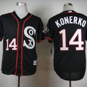 White Sox #14 Paul Konerko Black New Cool Base Stitched Jersey