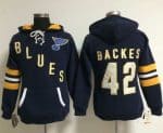 St. Louis Blues #42 David Backes Navy Blue Old Time Heidi NHL Hoodie