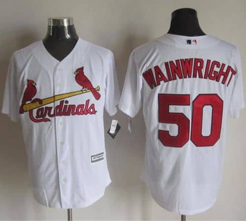Cardinals #50 Adam Wainwright White New Cool Base Stitched Jersey