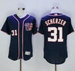 Nationals #31 Max Scherzer Navy Blue Flexbase Authentic Collection Stitched Jersey