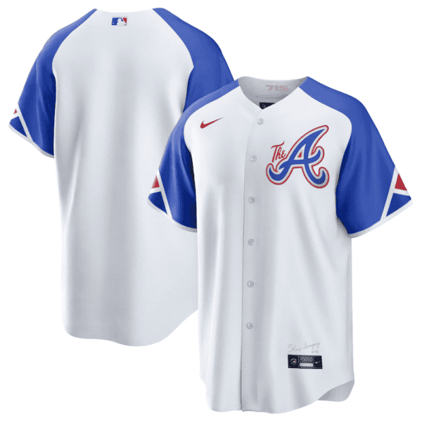 Atlanta Braves Blank White 2023 City Connect Cool Base Stitched Jersey