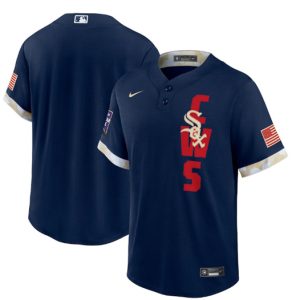 Chicago White Sox Blank 2021 Navy All-Star Cool Base Stitched Jersey