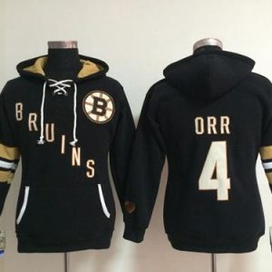 Boston Bruins #4 Bobby Orr Black Old Time Heidi NHL Hoodie
