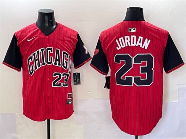 Chicago White Sox #23 Michael Jordan Red Black 2025 City Connect Limited Stitched Jersey