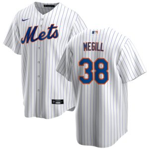 New York Mets #38 Tylor Megill White Cool Base Stitched Jersey