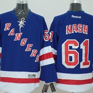 Rangers #61 Rick Nash Blue Home Stitched Jersey